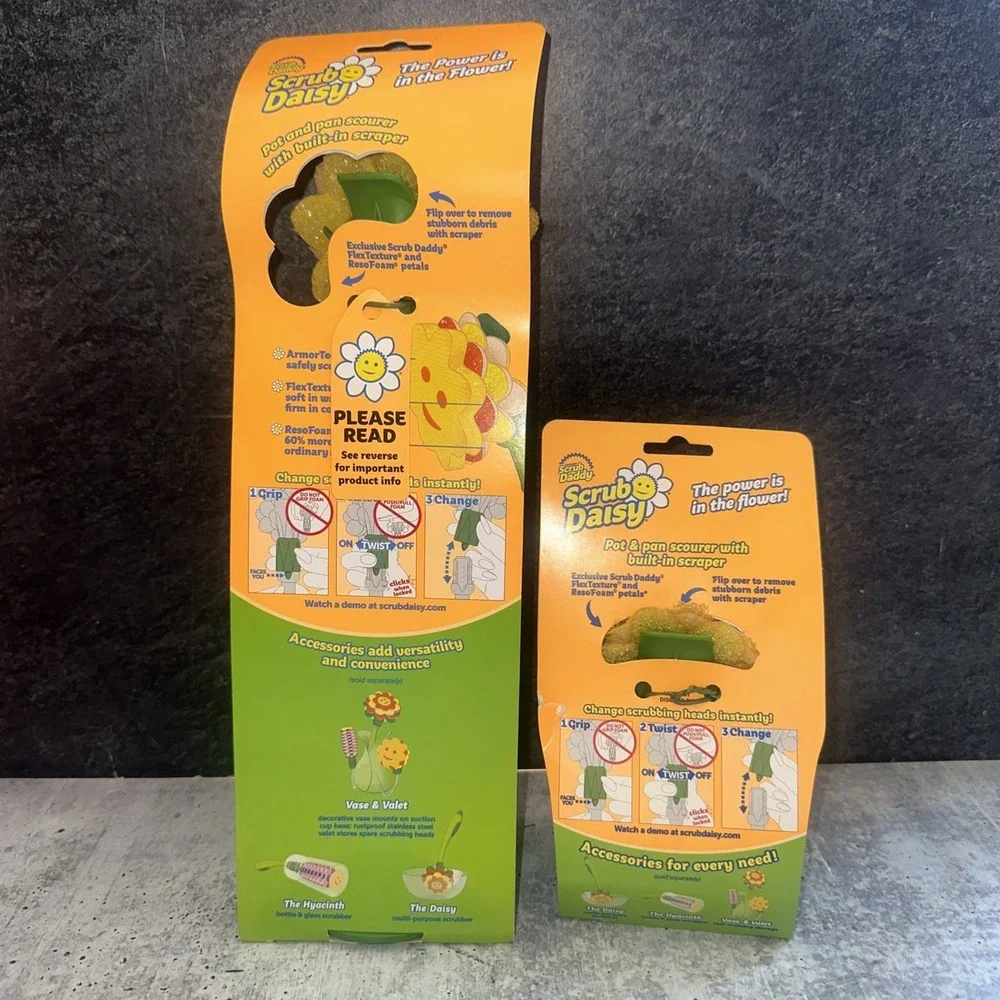 Scrub Daddy Daisy Dishwand System With Sunflower Base New  Rare + Refill